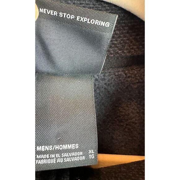 THE NORTH FACE dark gray graphite knit fleece zip mens sweater pullover XL NWOT - Picture 6 of 14